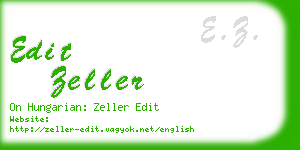 edit zeller business card